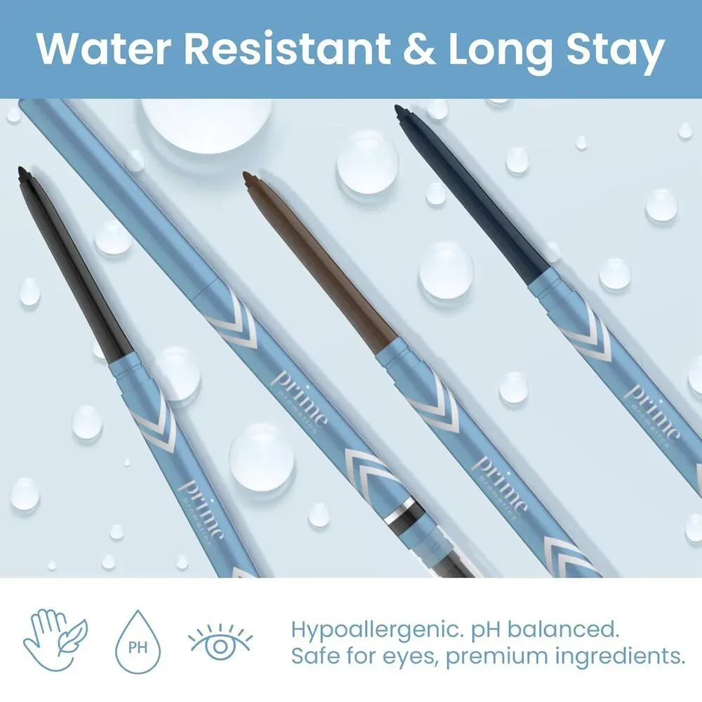 PrimeEyes Eyeliner Black Women's Mature Skin Water Resistant Long Stay Gel